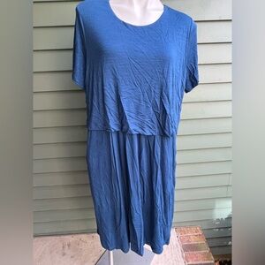 J Jill Royal Blue Short Sleeve Dress